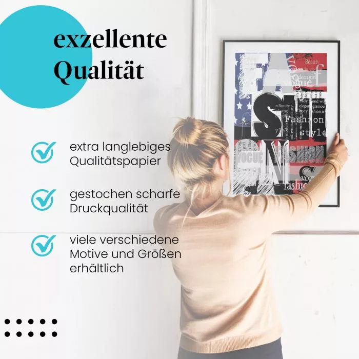 Fashion & Style: Typografie im USA-Look | Postereck 0739