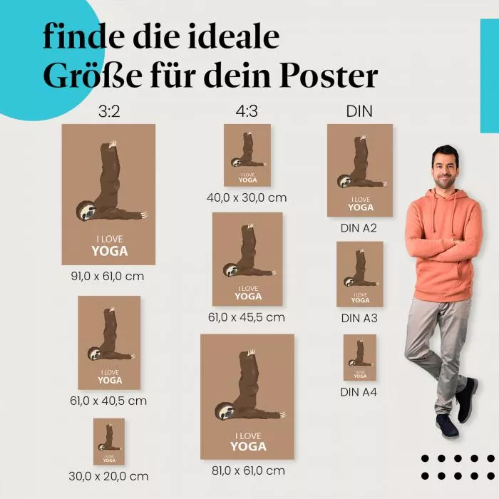 Faultier Yoga | Postereck 4080