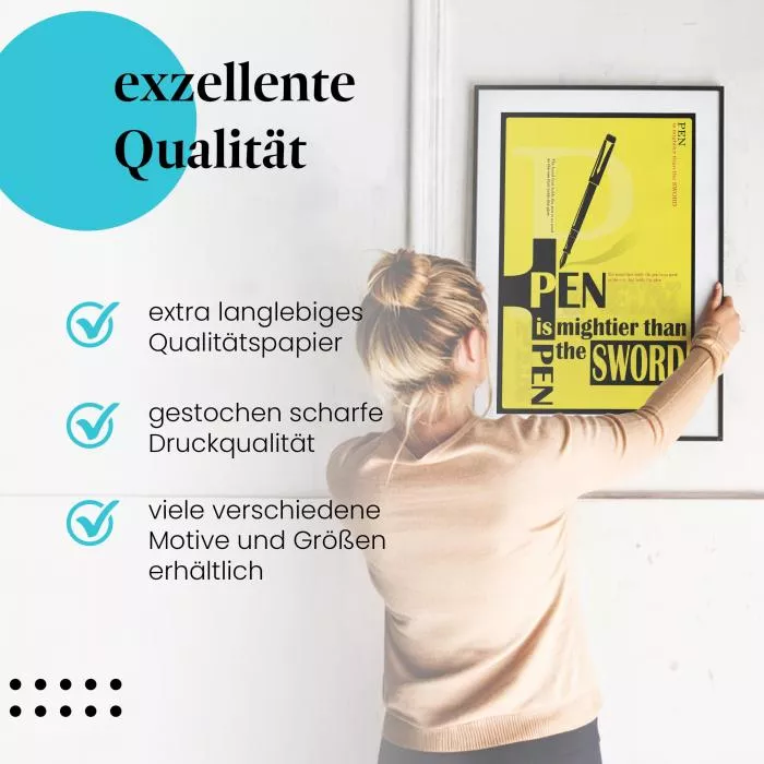 "Die Feder ist mächtiger als das Schwert": Typografie & Inspiration | Postereck 0735