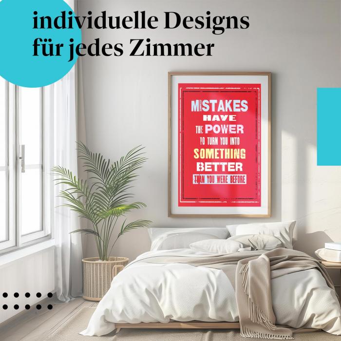 Schlafzimmer Deko: Fehler mit "Inspiration" Poster
