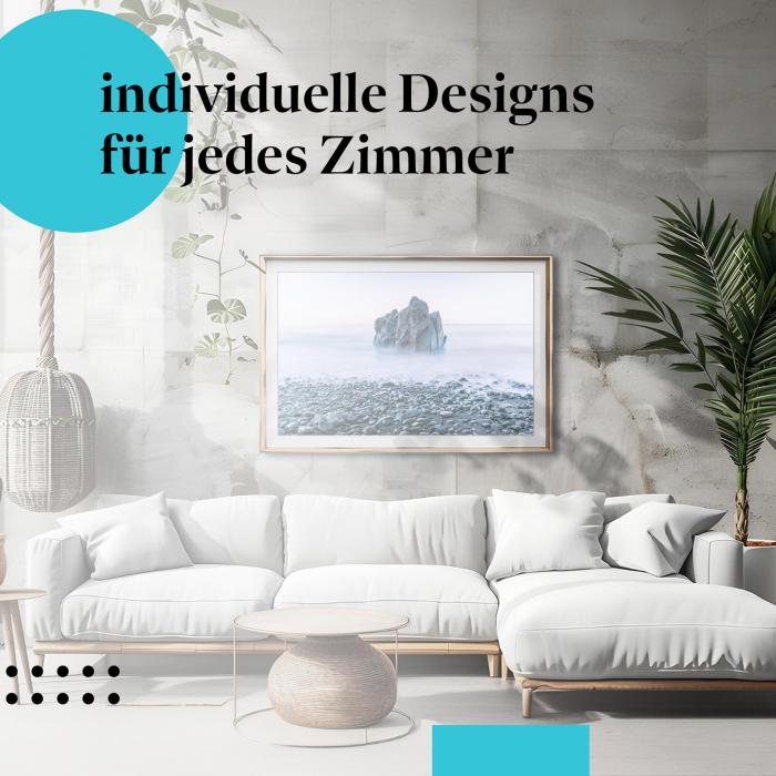 Schlafzimmer Deko: "Felsen & Nebel" Poster - Die Schönheit der Natur - perfekt fürs Schlafzimmer.