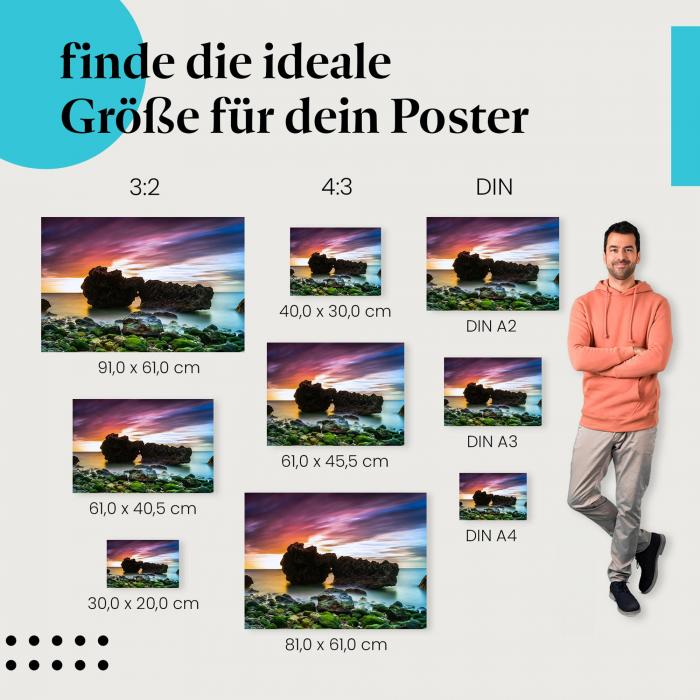 Felsen im Meer Sonnenuntergang: Dramatische Küste!