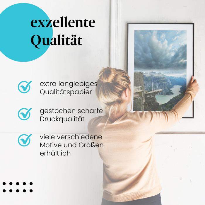 Preview: Trolltunga: Atemberaubender Blick in Norwegen | Postereck 0138