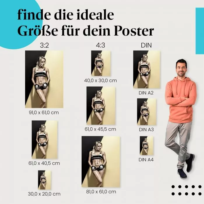 Starke Ausstrahlung: Fitnessfrau | Postereck 1035