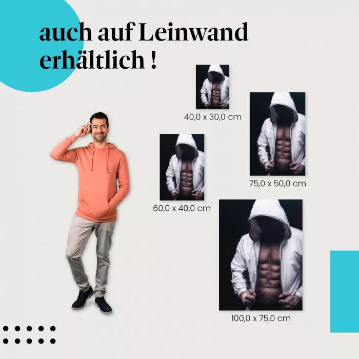 Athletischer Mann: Hoodie | Postereck 1741