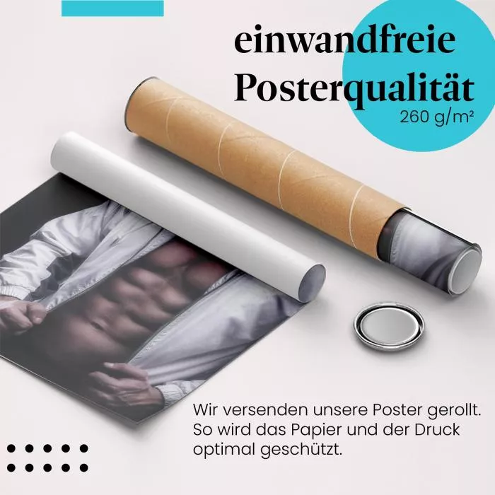 Athletischer Mann: Hoodie | Postereck 1741