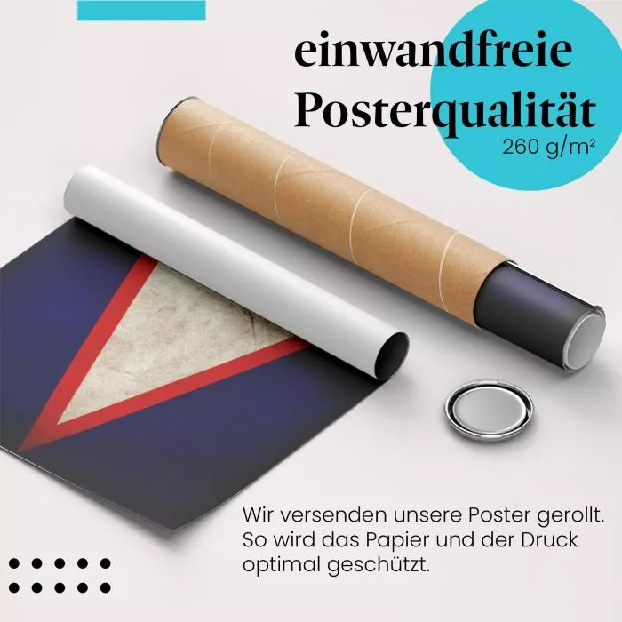  Amerikanisch-Samoa: Vintage Flagge & Adler | Postereck 0392