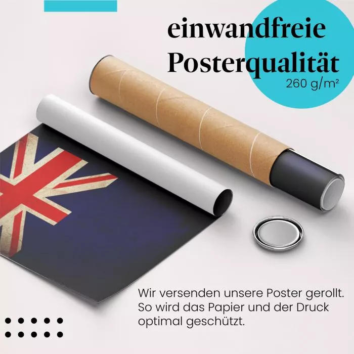  Falklandinseln: Vintage Flagge, Schaf & Schiff | Postereck 0362