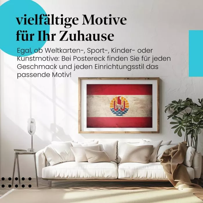  Französisch-Polynesien: Vintage Flagge & Kultur | Postereck 0393