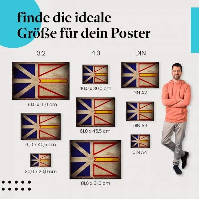  Neufundland & Labrador: Vintage Flagge | Postereck 0353