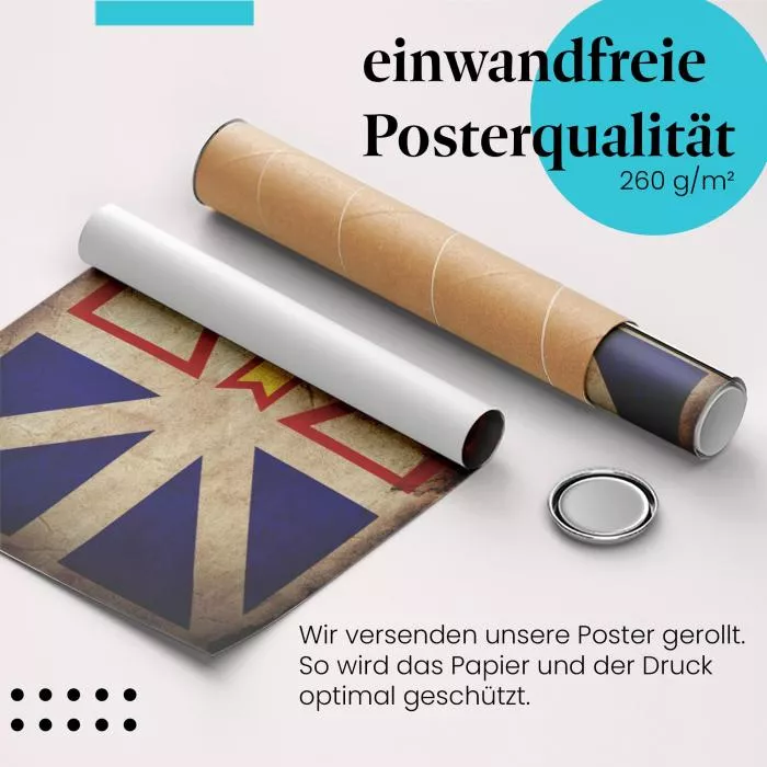  Neufundland & Labrador: Vintage Flagge | Postereck 0353