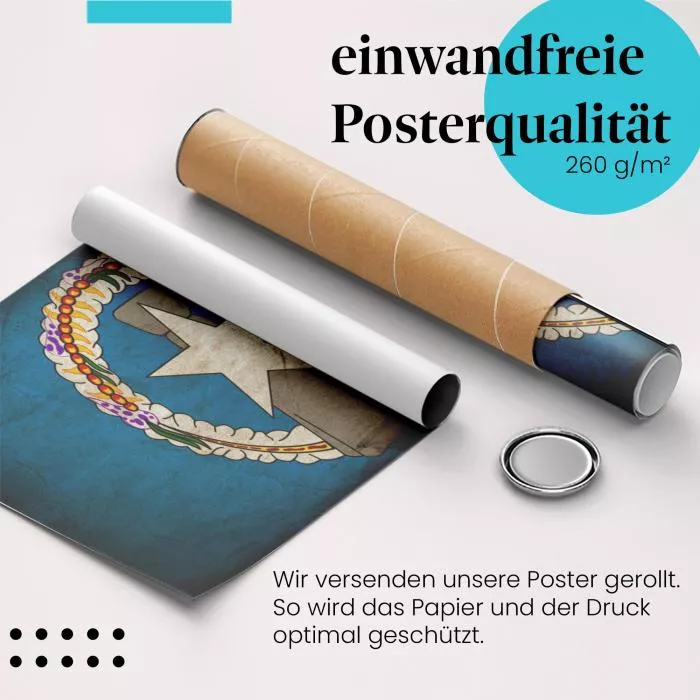  Nördliche Marianen: Vintage Flagge & Kultur | Postereck 0396