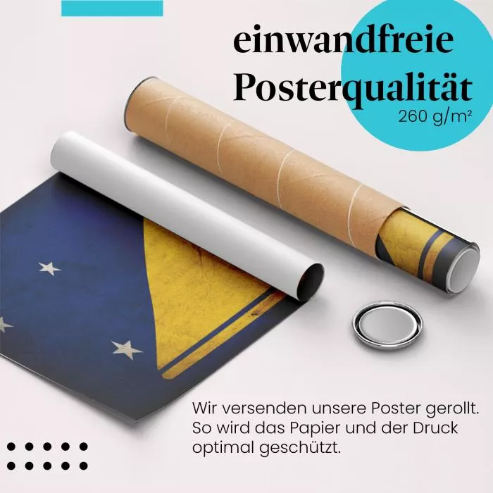  Tokelau: Vintage Flagge, Sterne & Polynesien | Postereck 0399
