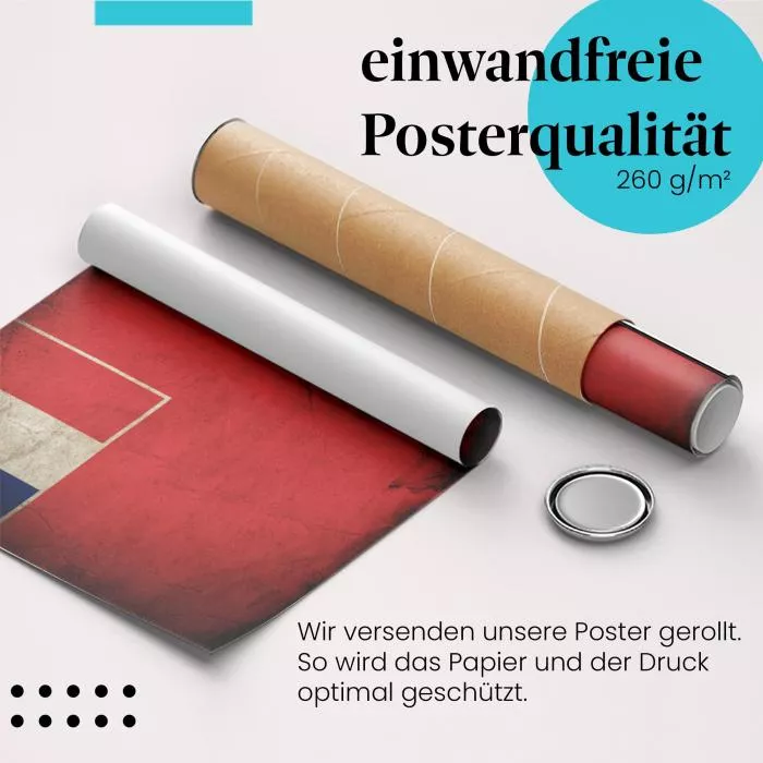 Wallis & Futuna: Vintage Flagge & Trikolore | Postereck 0400