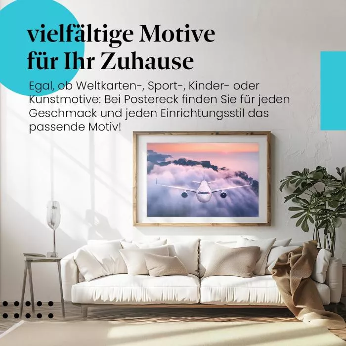 Flugzeug & Sonnenuntergang | Postereck 2976