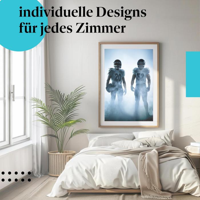 Schlafzimmer Deko: Dramatik mit "Football im Nebel" Poster