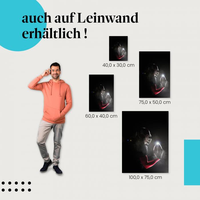 "Football im Fokus" Leinwandbild: Die Energie des Spiels für deine Wand