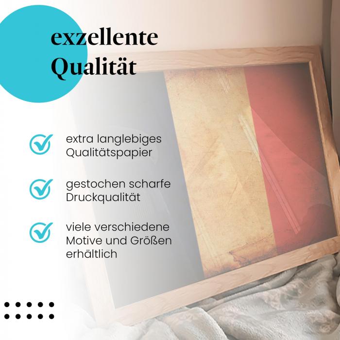 Preview:  Frankreich: Vintage Flagge "Trikolore" | Postereck 0294