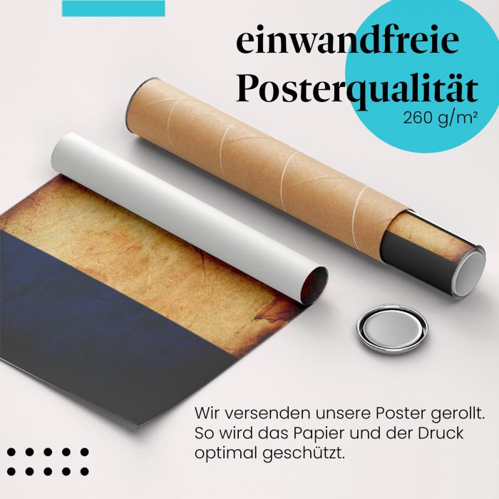 Preview:  Frankreich: Vintage Flagge "Trikolore" | Postereck 0294