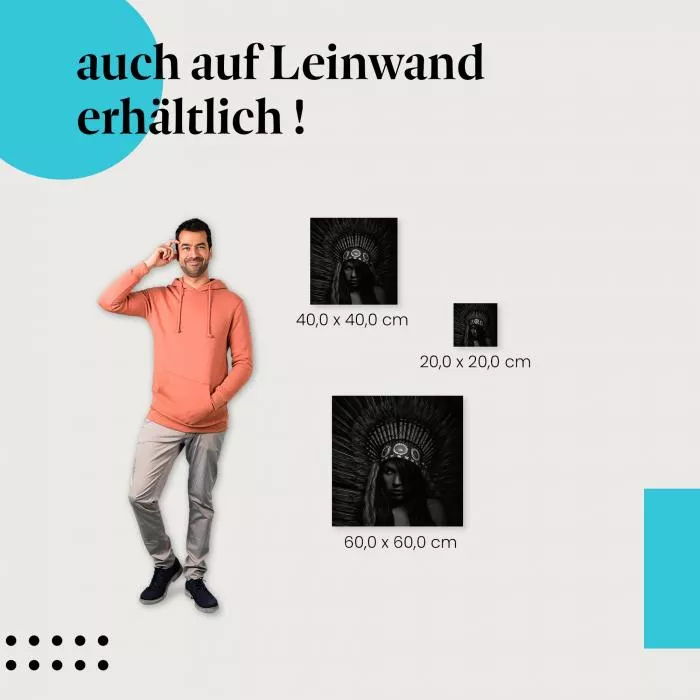Frau mit Federschmuck | Postereck 4021