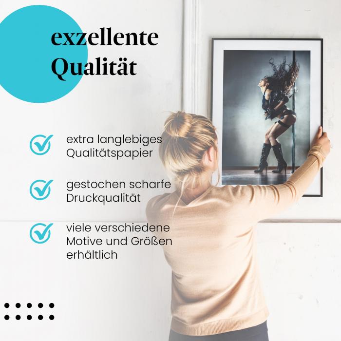 Preview: Anmut & Stärke: Frau beim Poledance | Postereck 0064