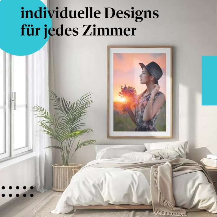 Frau mit Wildblumen | Postereck 3667