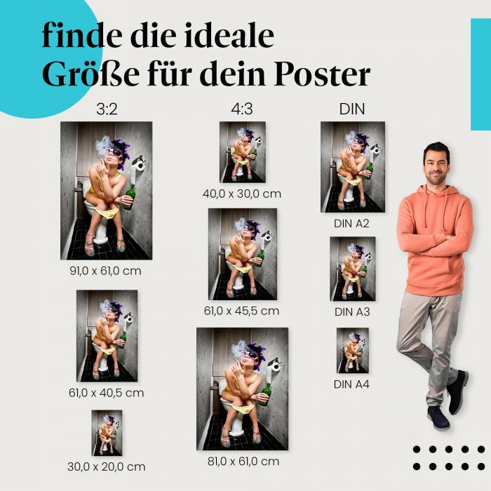 Frau auf der Toilette Poster: Provokantes Motiv - jetzt bestellen!