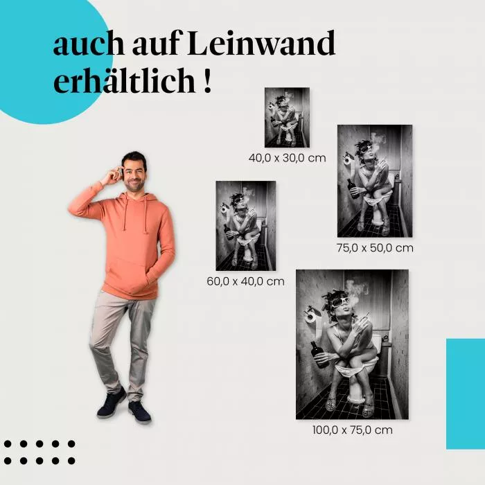 Frau auf Toilette | Postereck 3695