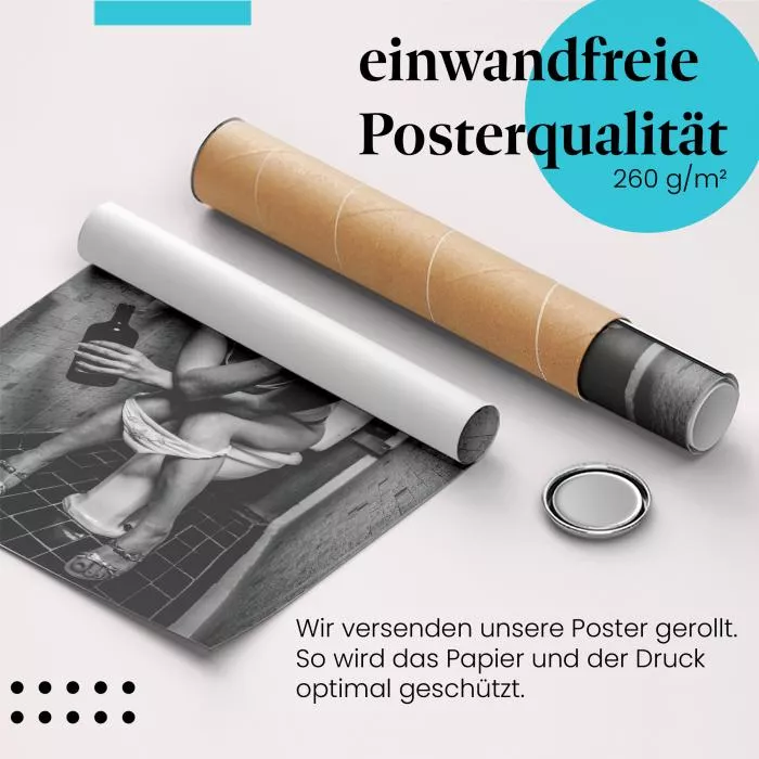 Frau auf Toilette | Postereck 3695