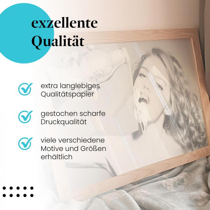 Preview: Sinnliche Frau: Milch & Schwarz-Weiß-Porträt | Postereck 0564