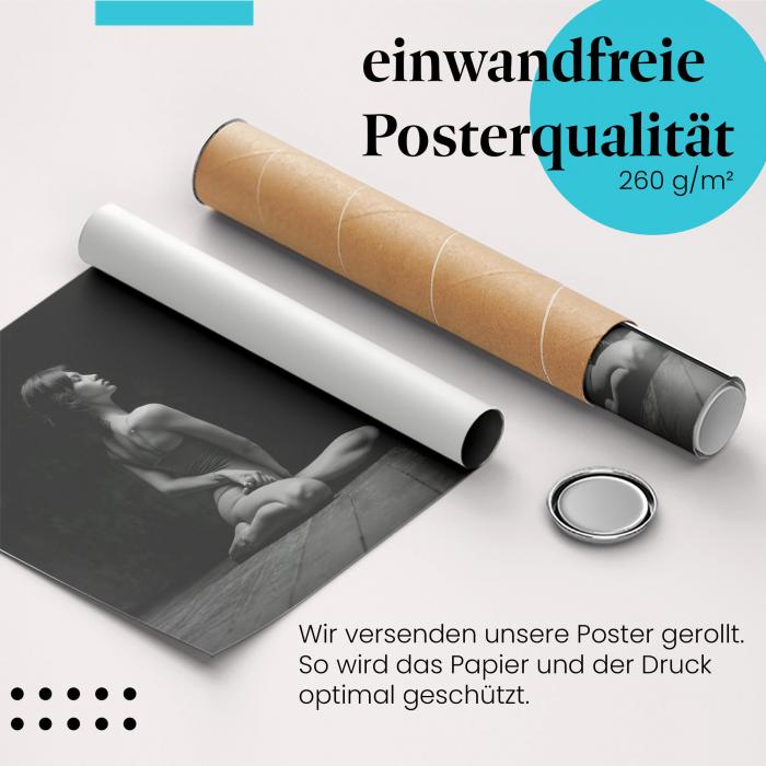 Gerolltes Poster "Yoga". Entspannung & Achtsamkeit, sicher verpackt.