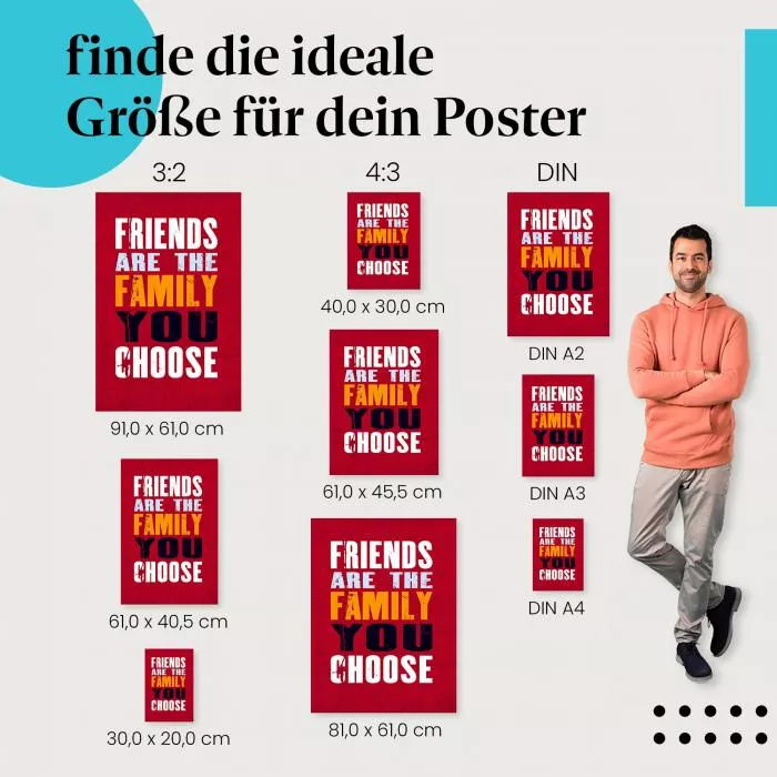 Wahre Freunde sind Familie | Postereck 1197