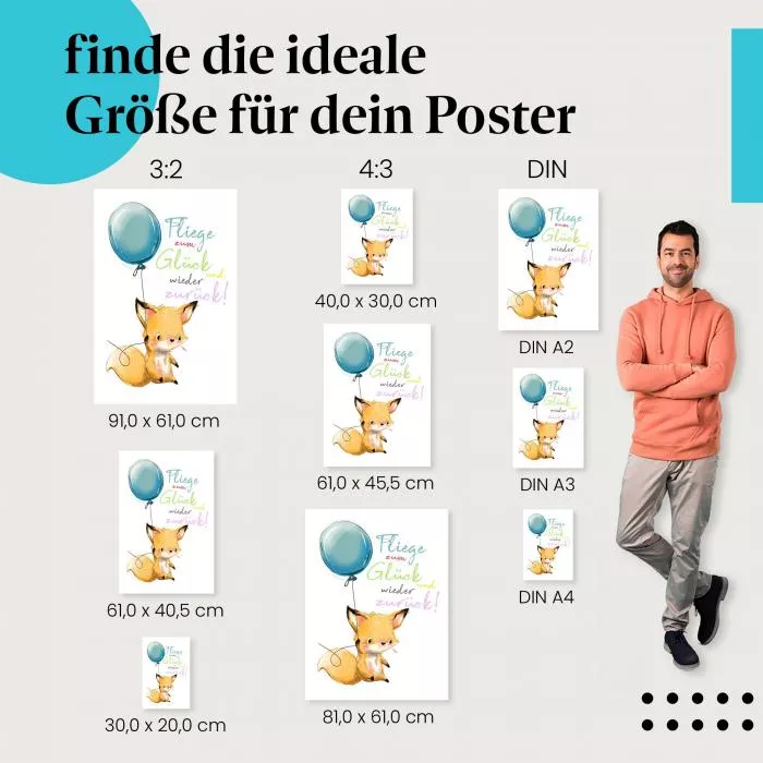 Fuchs mit Ballon | Postereck 4051