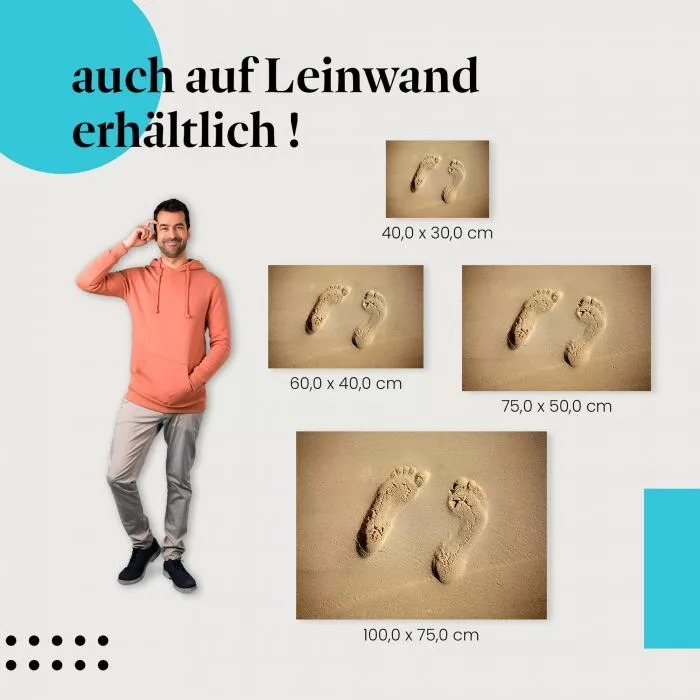 Fußabdrücke im Sand | Postereck 3313