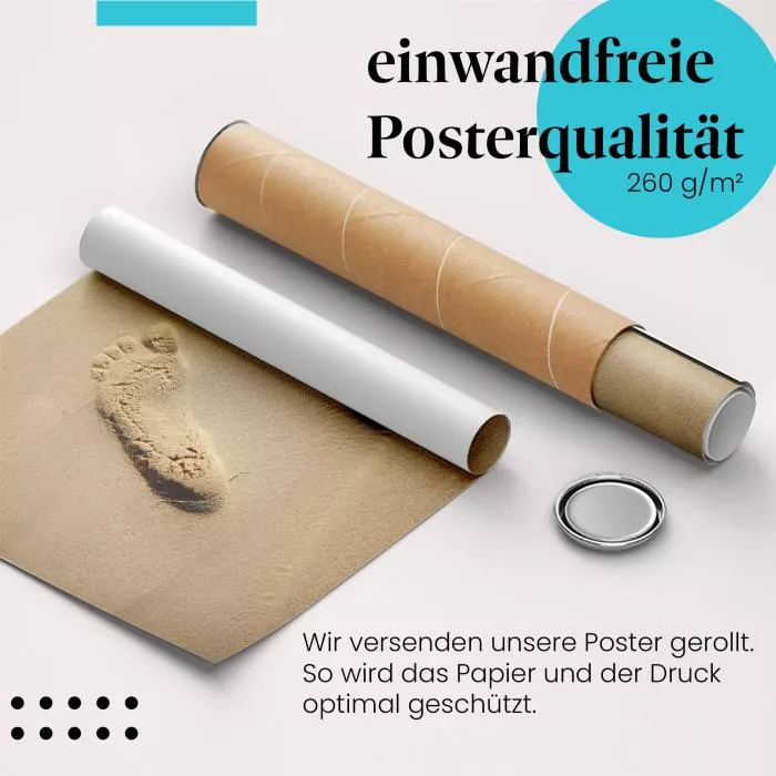 Fußabdrücke im Sand | Postereck 3313