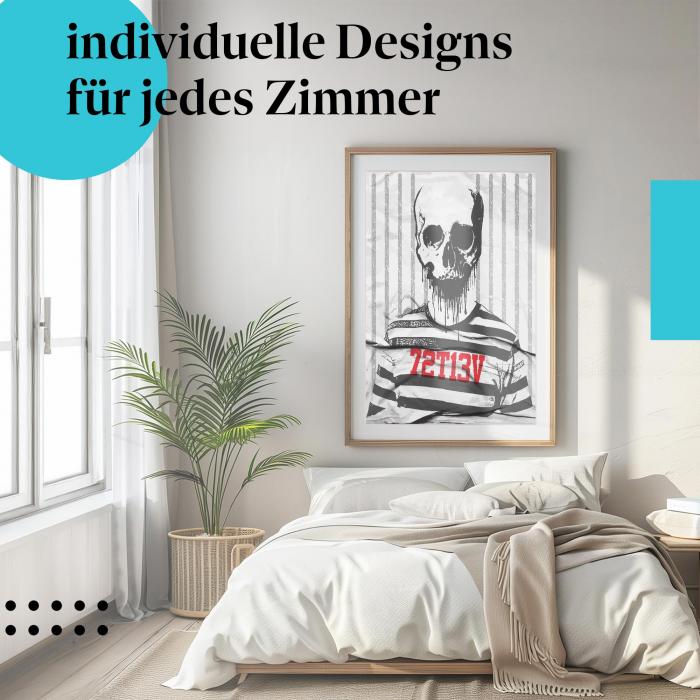 Poster "Skelett 727113V": Düstere Atmosphäre für dein Schlafzimmer.