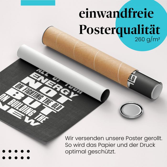 Gerolltes Poster "Geheimnis der Veränderung".