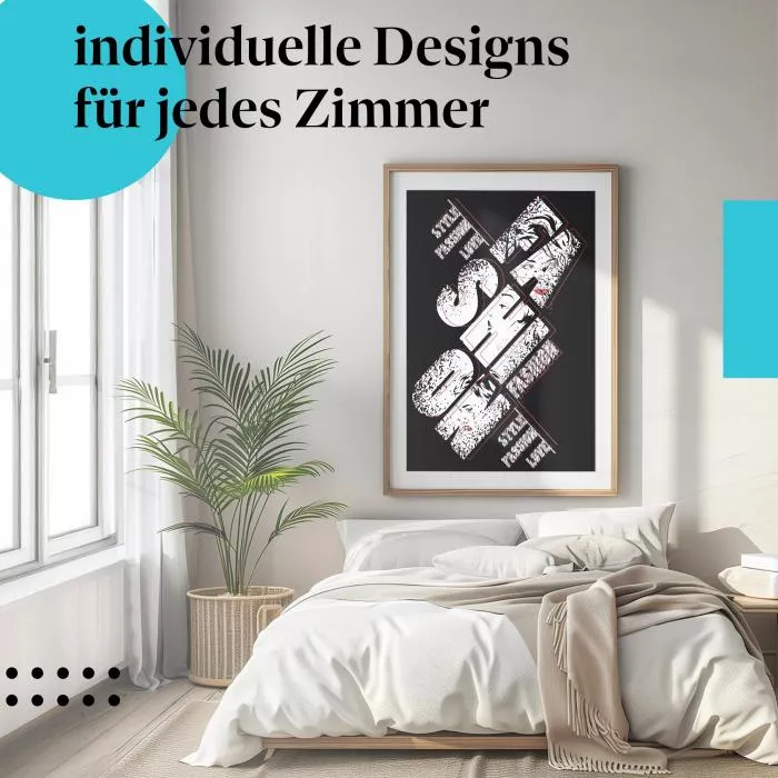 Abstrakte Grafik mit Frauengesichtern | Postereck 0731