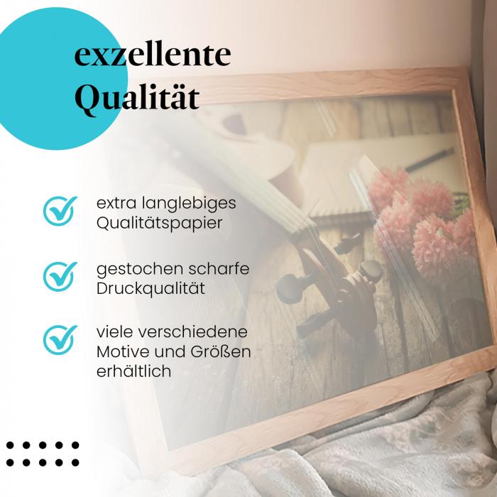 Preview: Geige & Blumen | Postereck 3397