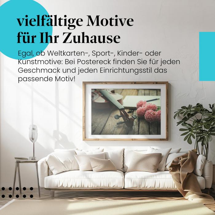 Preview: Geige & Blumen | Postereck 3397