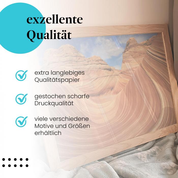 Preview: Farbenfrohe Gesteinswellen: Naturkunst | Postereck 0133