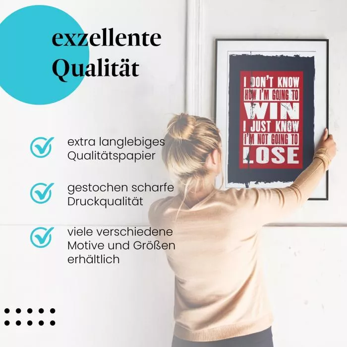 Motivationsspruch: Gewinnen | Postereck 1208