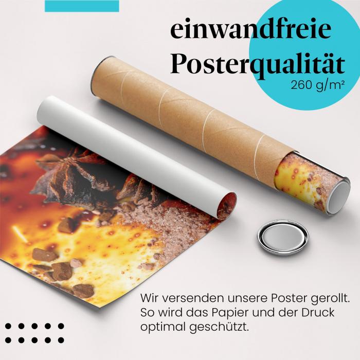 Gerolltes Poster "Gewürzvielfalt". Kochen & Backen, sicher verpackt.