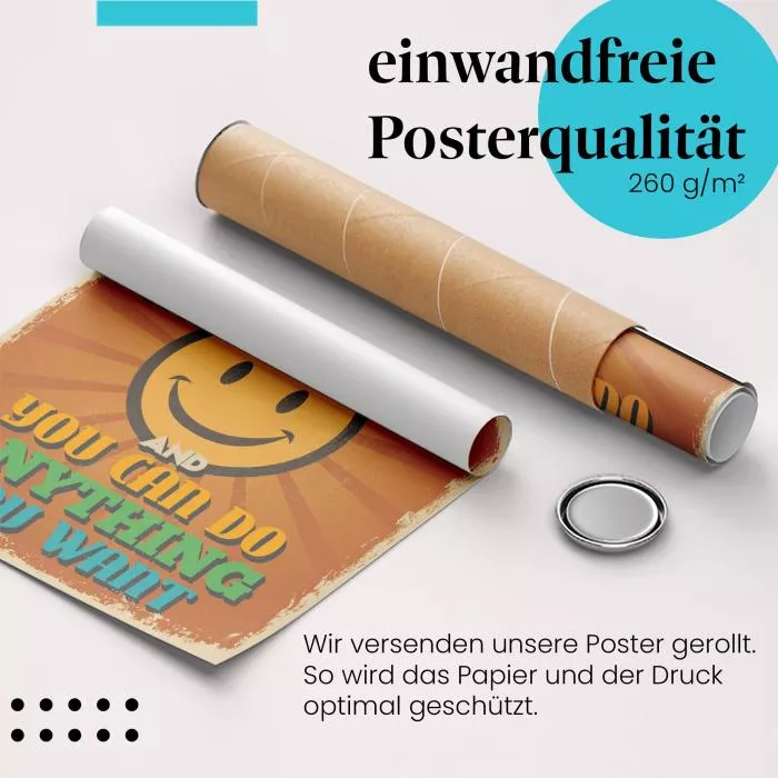 Glücklich sein: "Be Happy With Who You Are..." | Postereck 0725