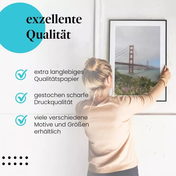 Golden Gate Bridge & Blumen | Postereck 1206