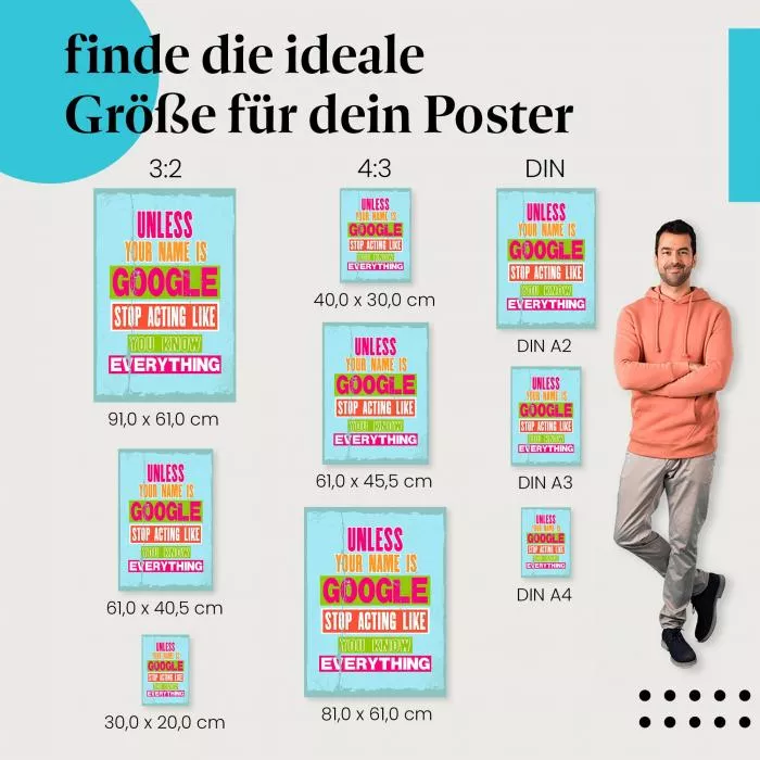 Denk mal drüber nach: "Unless…" | Postereck 1133