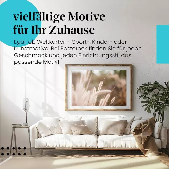 Goldene Gräser: Abendlicht | Postereck 1354