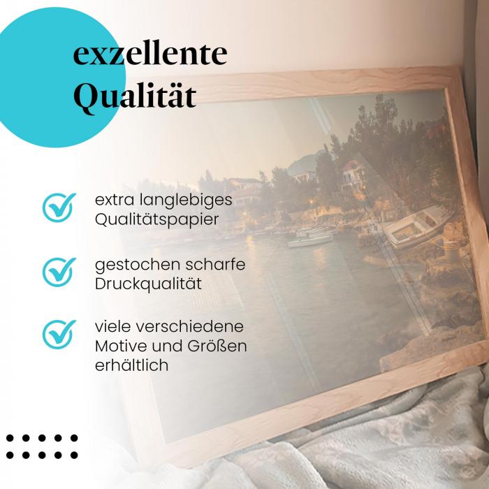 Preview: Hafenidylle: Boote & Sonnenuntergang | Postereck 0482