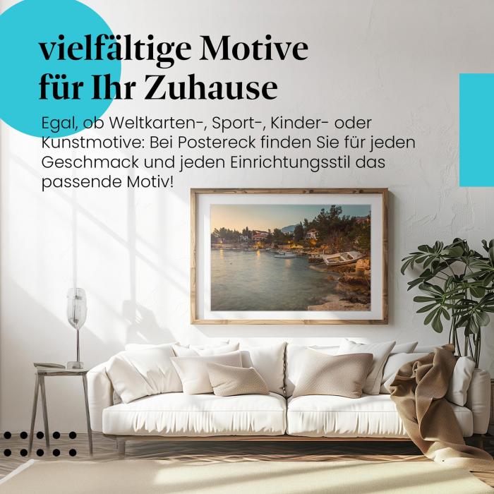 Preview: Hafenidylle: Boote & Sonnenuntergang | Postereck 0482