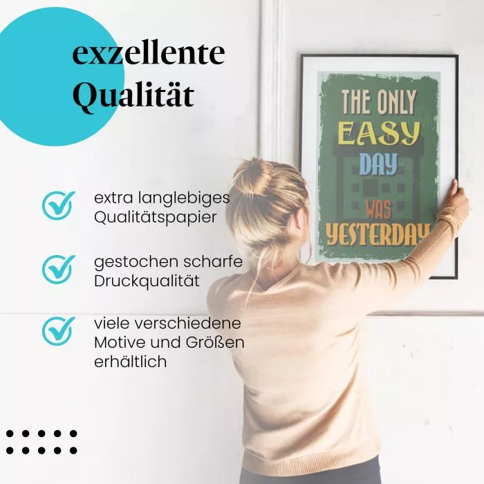 Motivation: "The Only Easy Day Was Yesterday" | Postereck 0720
